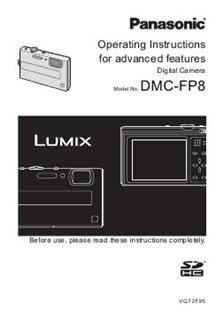 Panasonic Lumix FP8 manual. Camera Instructions.